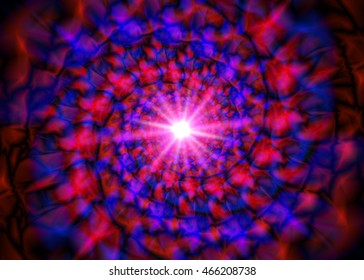 Abstract colorful kaleidoscope. Circle mandala ornament, flower of life. Vector graphic background