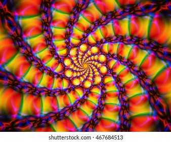Abstract colorful kaleidoscope. Circle mandala ornament, flower of life. Vector graphic background