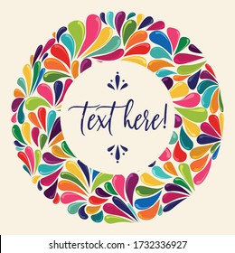 Abstract Colorful Kaleidoscope Composition – Copy Space