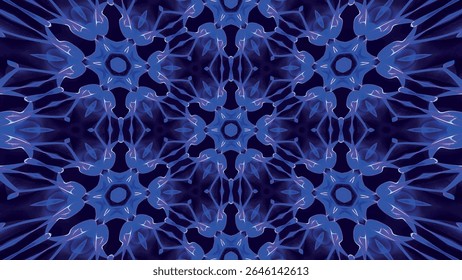 Padrão geométrico caleidoscópico colorido abstrato. Projeto de fundo caleidoscópico. Fundo hipnótico. Ilustração vetorial abstrata.