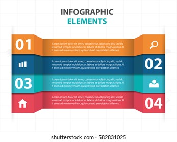 Abstract colorful label business Infographics elements, presentation template flat design vector illustration for web design marketing advertising