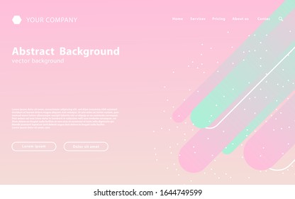 abstract colorful landing page background, vector illustration.