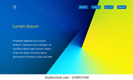 Abstract Colorful Landing Page Template. Aspect Ratio 16:9. EPS 10.