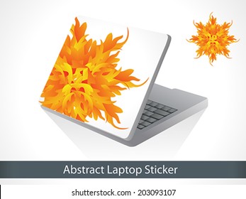 Abstract Colorful Laptop Sticker Vector Illustration