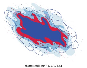Abstract colorful lava fluids vector illustration, bubble gradients shapes in motion, artistic background graphic element, dynamic modern art liquid forms flowing.
