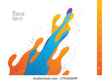 Resumen de la ilustración vectorial de los fluidos lava coloridos, formas de gradientes de burbuja en movimiento, elemento gráfico de fondo artístico, formas líquidas de arte moderno dinámico fluyendo.
