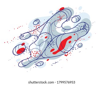 Abstract colorful lava fluids vector illustration, bubble gradients shapes in motion, artistic background graphic element, dynamic modern art liquid forms flowing.