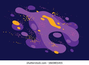 Abstract colorful lava fluids vector illustration, bubble gradients shapes in motion, artistic background graphic element, dynamic modern art liquid forms flowing.