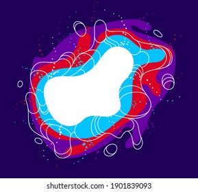 Abstract colorful lava fluids vector illustration, bubble gradients shapes in motion, artistic background graphic element, dynamic modern art liquid forms flowing.