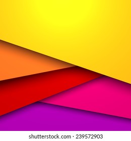 Abstract colorful layered vector background with copy space.