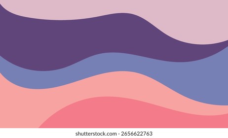 Diseño de Vector de fondo de ondas en capas de colores abstractos