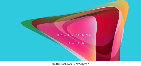 Abstractas capas de colores crean un fondo dinámico. Los tonos brillantes se mezclan, formando un elemento de diseño moderno. El texto lee el diseño de fondo.