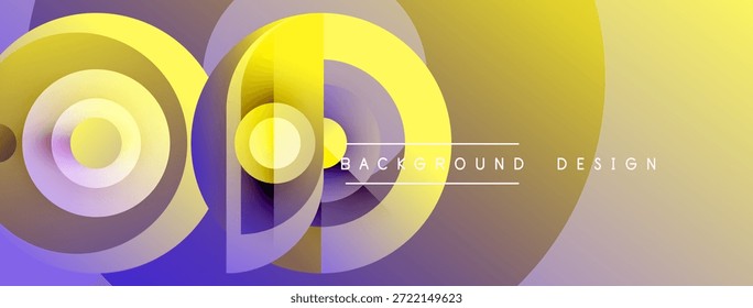 Abstractas capas de colores crean un efecto visual dinámico. Los tonos degradados se mezclan, formando un diseño de fondo moderno. Los círculos se superponen, añadiendo profundidad.