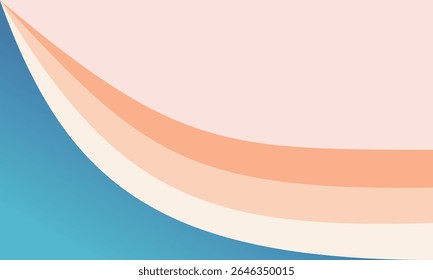 Abstract colorful layout with curved shapes
