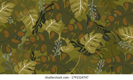 Abstract colorful Leaves background pattern - Illustration , Textile, Plant, Leaf, Wallpaper,brown background,Springtime, Season, Leaf,wallpaper