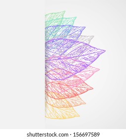 abstract colorful leaves vector