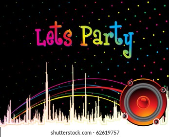 abstract colorful  let's party background