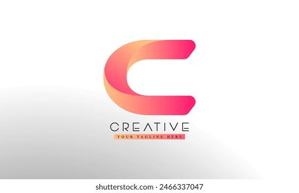 Abstract Colorful Letter C with Colorful and Gradient Style Logo Design.