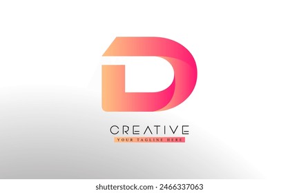 Abstract Colorful Letter D with Colorful and Gradient Style Logo Design.