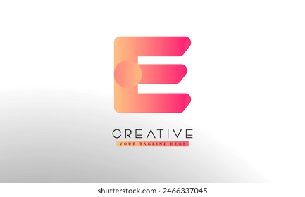 Abstract Colorful Letter E with Colorful and Gradient Style Logo Design.