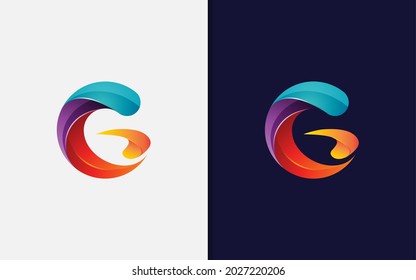 Abstract Colorful Letter G with Colorful and Gradient Style Logo Design.