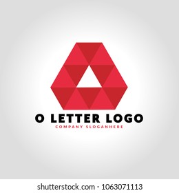 Abstract colorful letter o logo icon element
