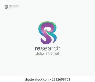 Abstract colorful letter s vector logo