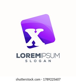 abstract colorful letter X logo 