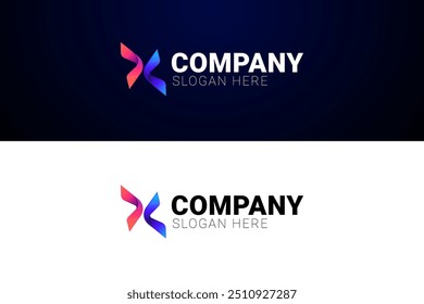 Abstract Colorful Letter X Logo Design Template for Branding