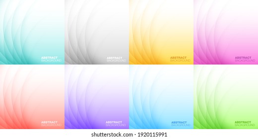 Abstract colorful light background set. Design background for shampoo, soap, medicament, cosmetic. Package design. Vector illustration