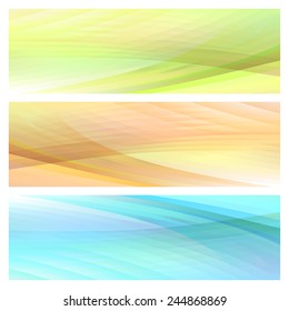 Abstract colorful light background set. Isolated on white.