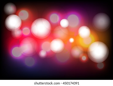 Abstract colorful light bokeh background. 