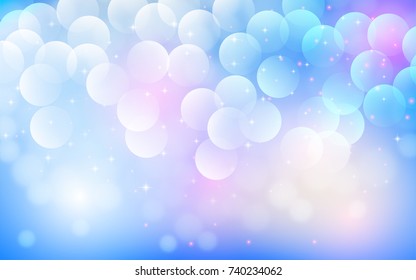 Abstract colorful light circles