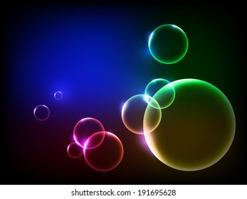 Abstract colorful light circles for the background
