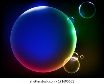 Abstract colorful light circles for the background