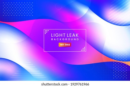 Abstract Colorful Light Leak Background. Modern Dynamic Background Usable for Greeting Card, Banner, Landing Page, Presentation Background, Etc.