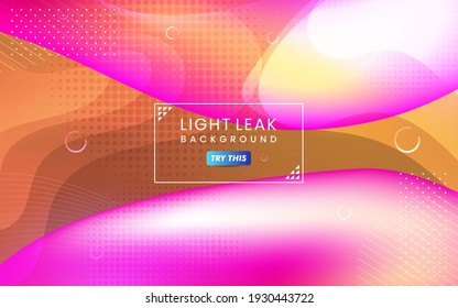 Abstract Colorful Light Leak Background. Modern Dynamic Background Usable for Greeting Card, Banner, Landing Page, Presentation Background, Etc.	