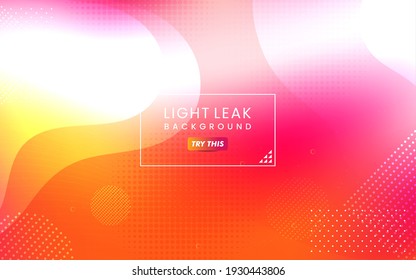 Abstract Colorful Light Leak Background. Modern Dynamic Background Usable for Greeting Card, Banner, Landing Page, Presentation Background, Etc.	