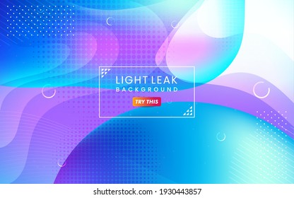 Abstract Colorful Light Leak Background. Modern Dynamic Background Usable for Greeting Card, Banner, Landing Page, Presentation Background, Etc.	