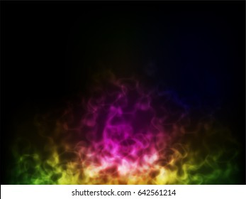 Abstract colorful light and smoke background. Vector illustration.