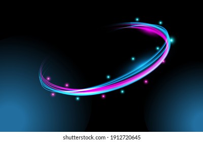 Resumen Recorrido de luz colorida con efecto de desenfoque de movimiento, fondo de velocidad. efecto neón futurista. Velocidad del fondo del concepto de luz