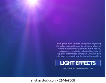 Abstract colorful light. Vector illustration