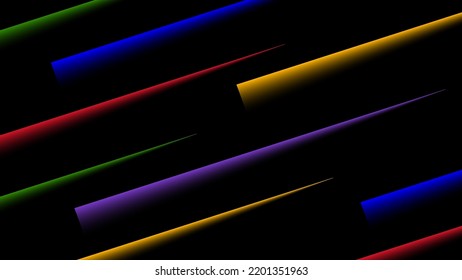 iluminación colorida abstracta sobre fondo negro para la decoración de diseño gráfico moderno
