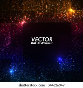 Abstract colorful lights pattern technology background.