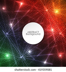 Abstract colorful lights pattern technology background.