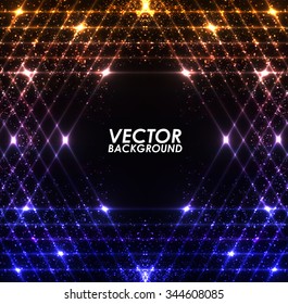 Abstract colorful lights technology background.