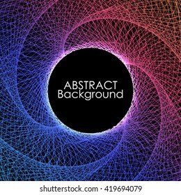 Abstract colorful lights wave pattern technology background.