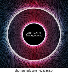 Abstract colorful lights wave pattern technology background.