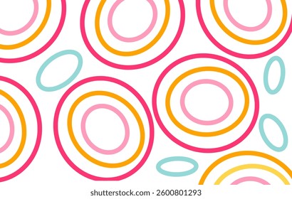 Abstract Colorful Line Background, Background With Colorful Curve Shapes
