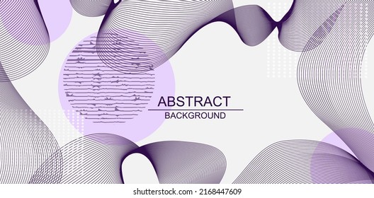 Abstract colorful line background. Fluid cover with modern color. Abstract geometrical template with blend shapes.
